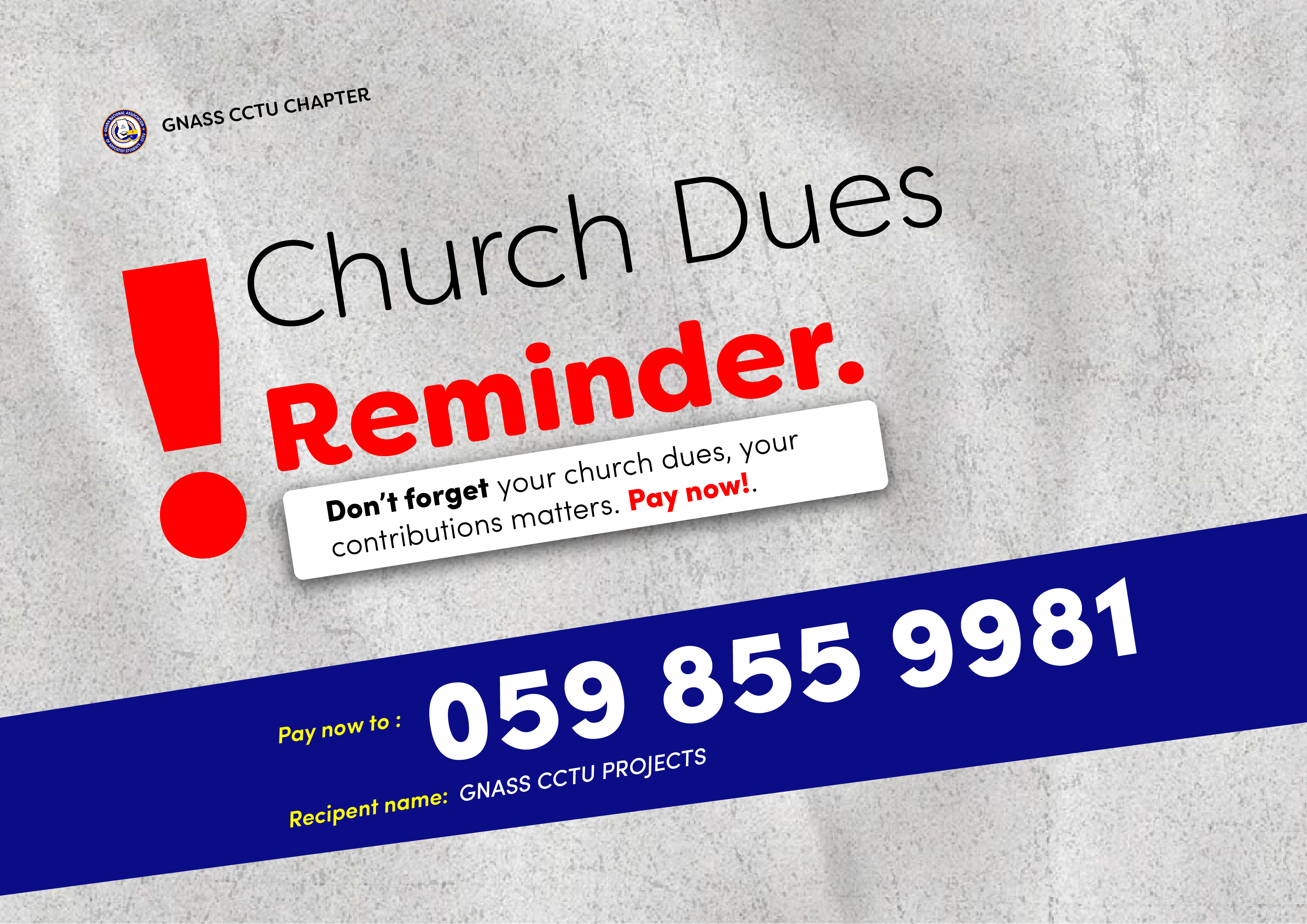 Church Dues & Welfare